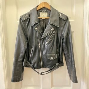 Kate Spade Broome Street leather moto jacket